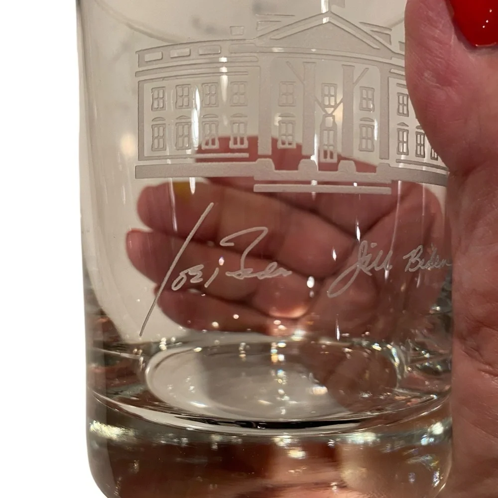 President Joe & Jill Biden Old-Fashion Lowball Whiskey Rock Glass. Set of two